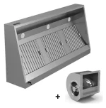 Industriemfang med motor - 2600 x 700 x 540 mm